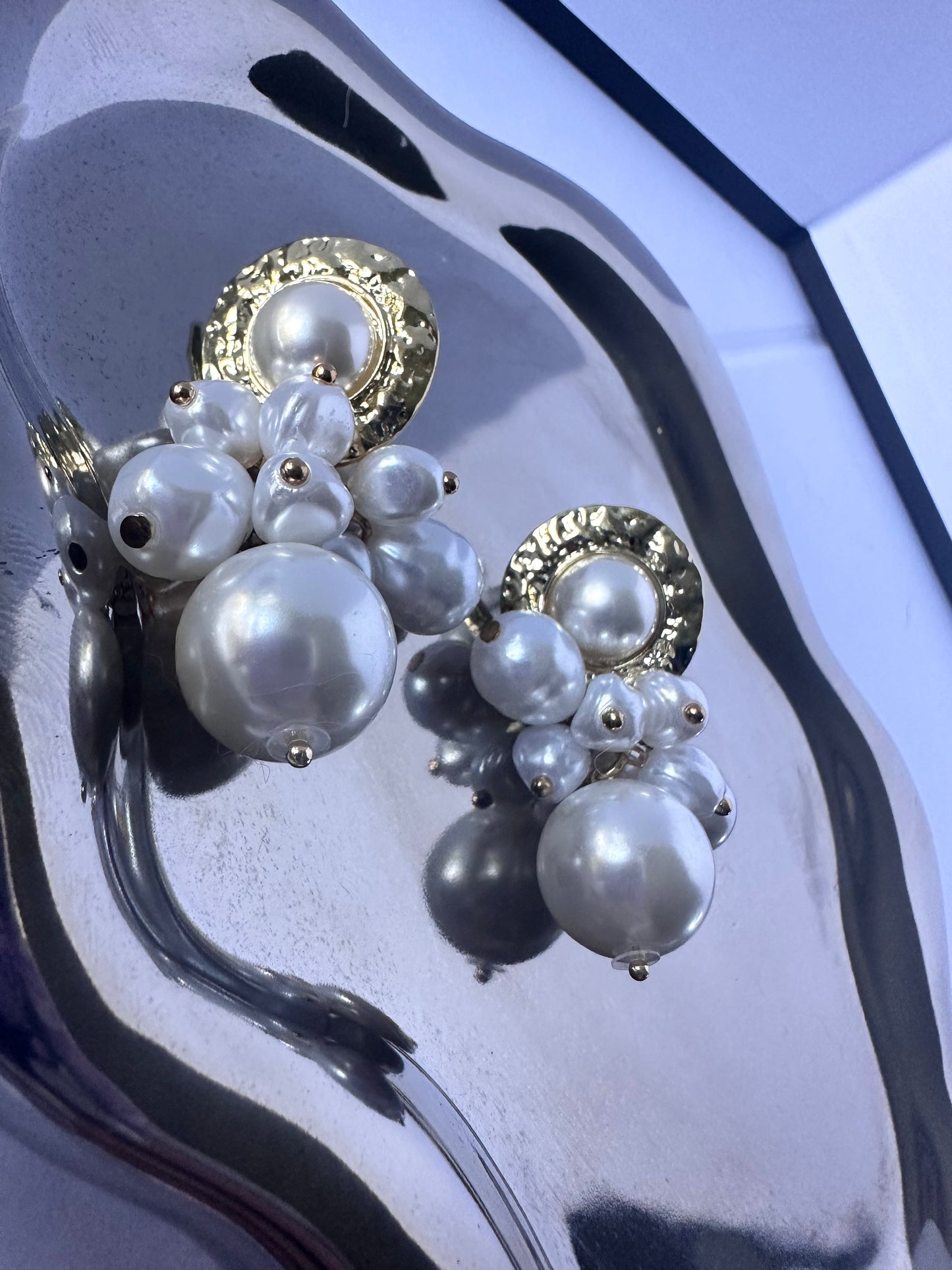 Glod Vintage Pearl Earings